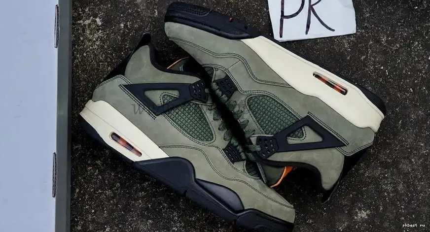 MATERIALS RETAIL Jordan PK READY GOD TO SHIP 4 Undefeated Olive Travis Scott 0510